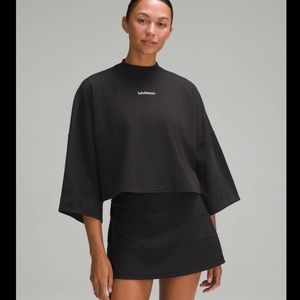 New lululemon heavyweight cropped 3/4 sleeve. In BEIGE!